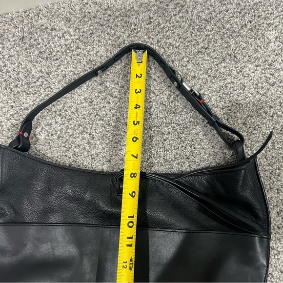 Ellen Degeneres Black Genuine Leather Hobo shoulder Bag Magnetic Snap Closure - Picture 8 of 10